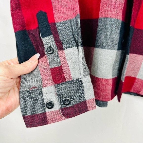 Express Men's Button Down Long Sleeve Plaid Shirt - Size Medium - Picture 5 of 7